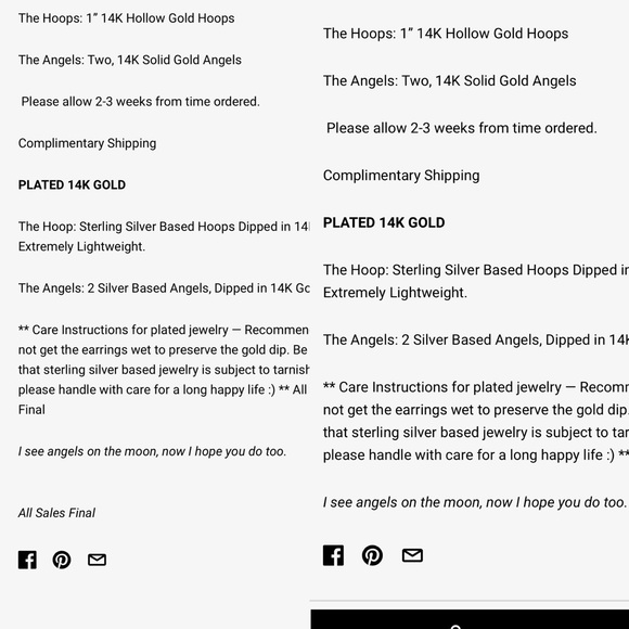 I see Angels on the moon hoops earrings 14 gold - Picture 7 of 12